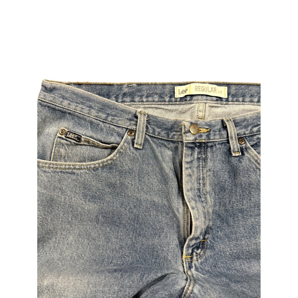 Lee Men's Regular Fit Light Wash 100% Cotton Straight Leg Denim Jeans Size 38x30 - Picture 2 of 7